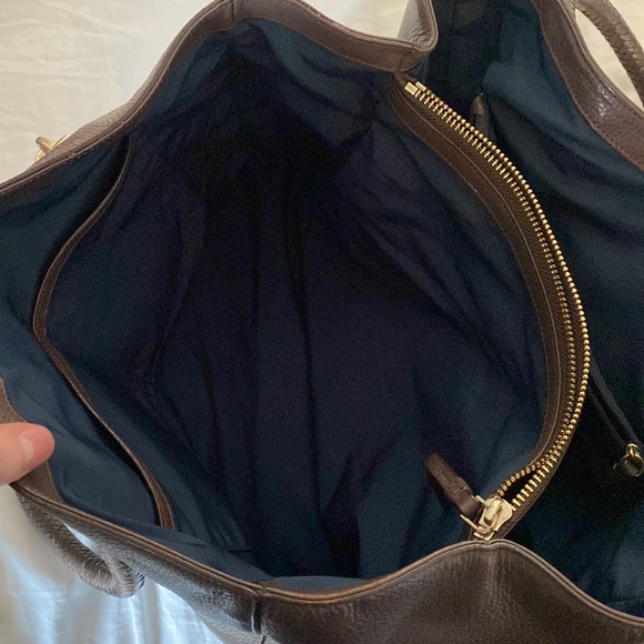 Cole Haan Brown Leather Braided Handle Bag - Picture 5 of 9